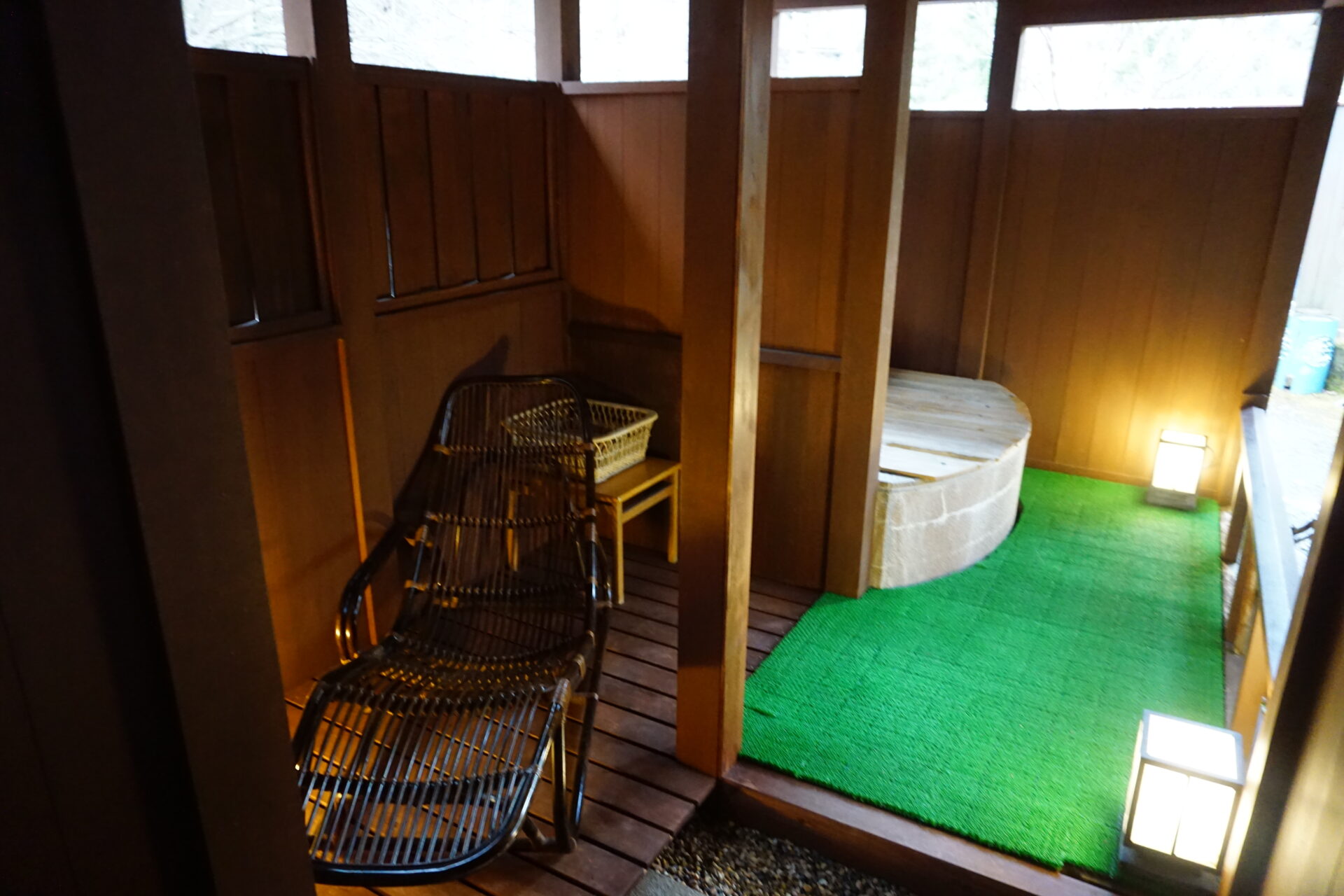 外気浴をするスペース