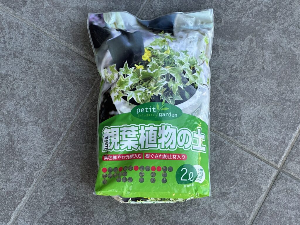 ポインセチアを植え付ける観葉植物の土